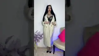 Winter coat and high heels 