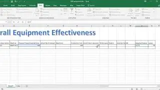 EXCEL FILE TO CALCULATE OVERALL EQUIPMENT EFFECTIVENESS