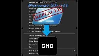 Replace Powershell with Command Prompt win10 in power user menu(x+winkey)