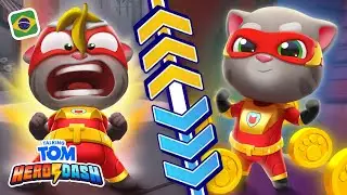 Iniciante vs. Profissional no Talking Tom Hero Dash! 🦸🎮 (NOVO Vídeo de Jogabilidade)
