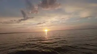 Первый осенний закат 2021. Азовский район. DJI FPV Drone  +  