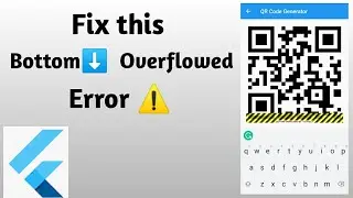 How to fix bottom overflowed error |Flutter Error |Flutter |Shreya's Stuff