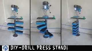 DIY - Drill Press Stand with rotating Drawers