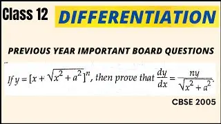 Differentiation Class 12 Maths |  NCERT | Previous Year Important Questions