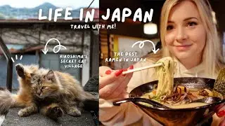 JAPAN VLOG: I found the BEST Ramen + Hiroshima's Secret Cat Village 🍜✨