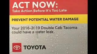 FIX THIS NOW: Toyota Tacoma Double Cab 2016-2019 Water Leak Issue | Recall on High-Mounted Stop Lamp