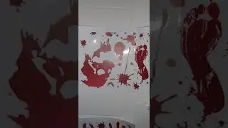 Halloween Window Decorations, ZIKO 16 Sheets 187PCS Bloody Halloween Decorations Vintage Scary