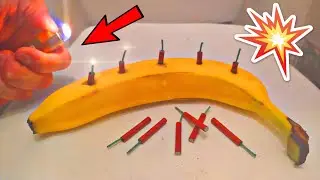 ЧТО БУДЕТ ЕСЛИ СУНУТЬ ПЕТАРДУ В БАНАН, ПОМИДОР, ЯБЛОКО?!