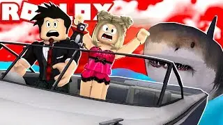 O TUBARÃO MALVADO PEGOU NOSSO BARCO | Roblox - SharkBite