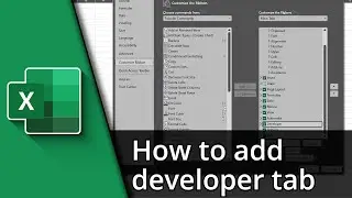 How to add developer tab in Excel ✅ Tutorial