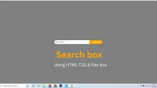 How To Make A Search Bar Using HTML And CSS Flex-box. | Amin Coding
