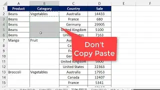 Amazing Excel Trick to Paste Down
