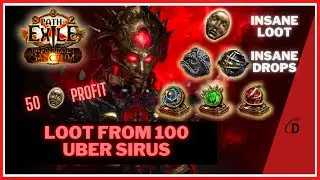 TANKING UBER SIRUS METEORS - LOOT FROM 100 UBER SIRUS - Path of Exile 3.20 - The Forbidden Sanctum