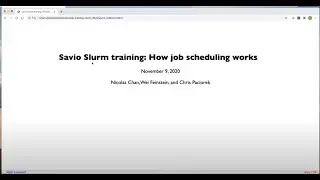Introduction to Job Submission Scheduling and Queuing on Savio