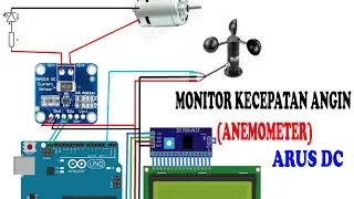 Monitoring Kecepatan angin dan Arus (Anemometer) Arduino