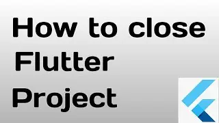how to close flutter project |flutter tutorial |IT Project |Shreya's Stuff