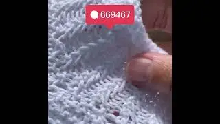 Вяжем самую красивую летнюю французскую кофточку НУЛЕВЫМ РЕГЛАНОМ #shorts