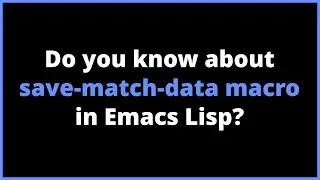 Do you know about save-match-data macro in Emacs Lisp? | re-search-forward, match-string