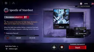 [Path To Nowhere] Dark Zone BFL | Apostle of Stardust - 240k+ Asia | Week 1