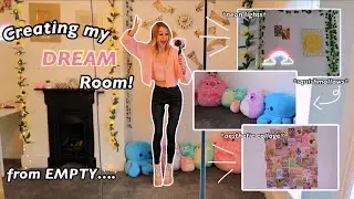 CREATING MY *DREAM* TIKTOK FILMING ROOM!😍✨*FROM EMPTY TO AN AESTHETIC PARADISE!*🌈🏠 | Rhia Official♡