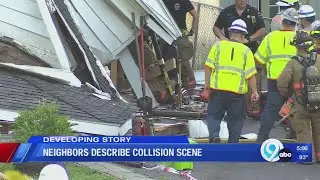 Neighbors describe collision scene