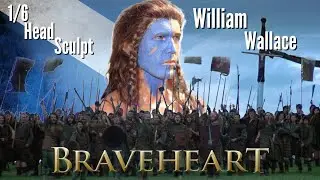 1/6 William Wallace Braveheart action figure custom head sculpt Mel Gibson For Sale
