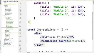 233 Rendering an array of objects as React components   Module list
