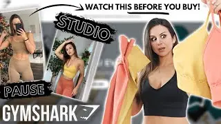 NEW GYMSHARK STUDIO & PAUSE TRY ON HAUL REVIEW + GYMSHARK GIVEAWAY UPDATE!