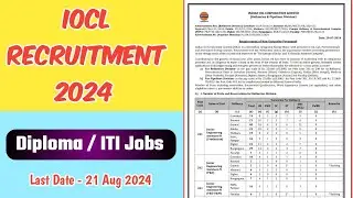 IOCL Recruitment 2024 | Diploma and ITI Jobs 2024