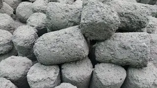 ASMR:Super Dusty🌪️+ Gritty Charcoal Cylinder Floor Crumbling DRY+WET💦PASTE PLAY🤤