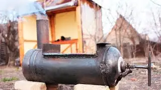 ПЕЧКА печь в БАНЮ для БАНИ из ГАЗОВОГО БАЛЛОНА