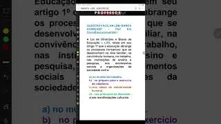 ⭐️LDB Atualizada para Concurso de PROFESSOR 👉Art. 1º da LDB