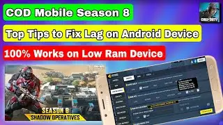 How to Fix Lag in COD Mobile Season 8 on Android | Config Codm | Cod Lag Fix Config | Cod Mobile