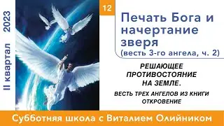 Урок 12. "Печать Бога и начертание зверя ч. 2" Изучаем Библию с Виталием Олийником.