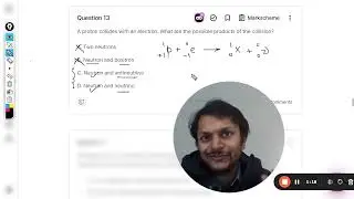 A proton collides with an electron. What are the possible products of the collision?A. Two neutro