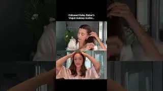Following Hailey bieber’s Vogue makeup routine…