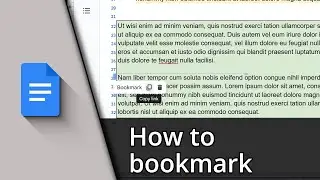 How to bookmark in Google Docs ✅ Tutorial