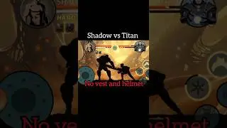 Shadow fight 2 || Doing impossible challange, fighting with titan without vest and helmet ||