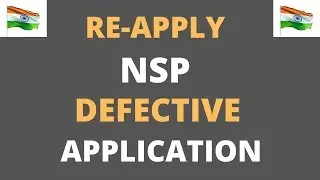 How To Re-Apply NSP Defective Application 2020-21 | Application is marked as defective by institute