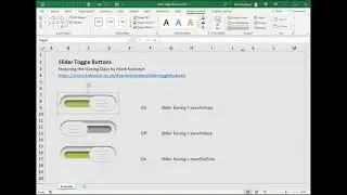 Awesome 2021 Animated Excel Slider Toggle Buttons