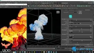 Explosion en Maya y Bifrost. Explosion in Bifrost and Maya.