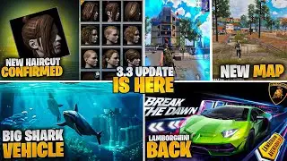 OMG 😱 | New Hairstyle Is Confirmed 100% | New Erangel Map | Big Shark Vehicle | Lamborghini | Pubgm