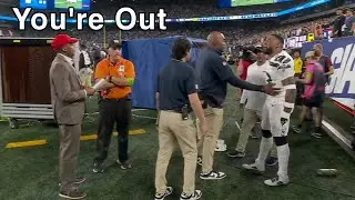 Jamal Adams Screams at UNC on Sideline After Getting Kneed in the Head - Doctor Reacts