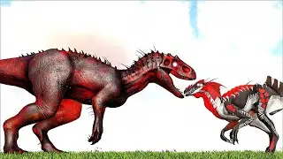 ALPHA LIGHTNING GALVAREX VS ALPHA INDOMABLE REX BOSS (ARK SURVIVAL EVOLVED BATTLE)