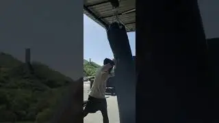 Cardio workout on Heavybag