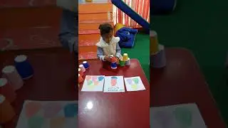 Pre School Cup Stacking activity (colour recognition)