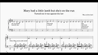Mary had a little lamb but she broke the law and is on the run
