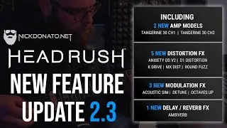 Headrush Pedalboard - NEW 2.3 FEATURE UPDATE (Orange, Klon, Ds1, Distortion+, ACSim and more)