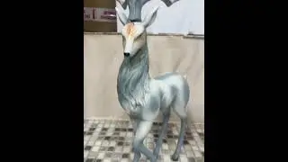 Статуэтка олень белый золотые рога