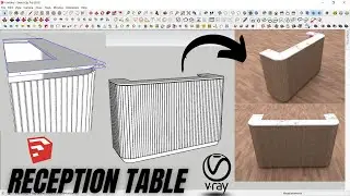 How to make Reception table in sketchup  l Vray
